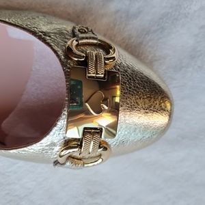 Kate spade flats phoebe gold New